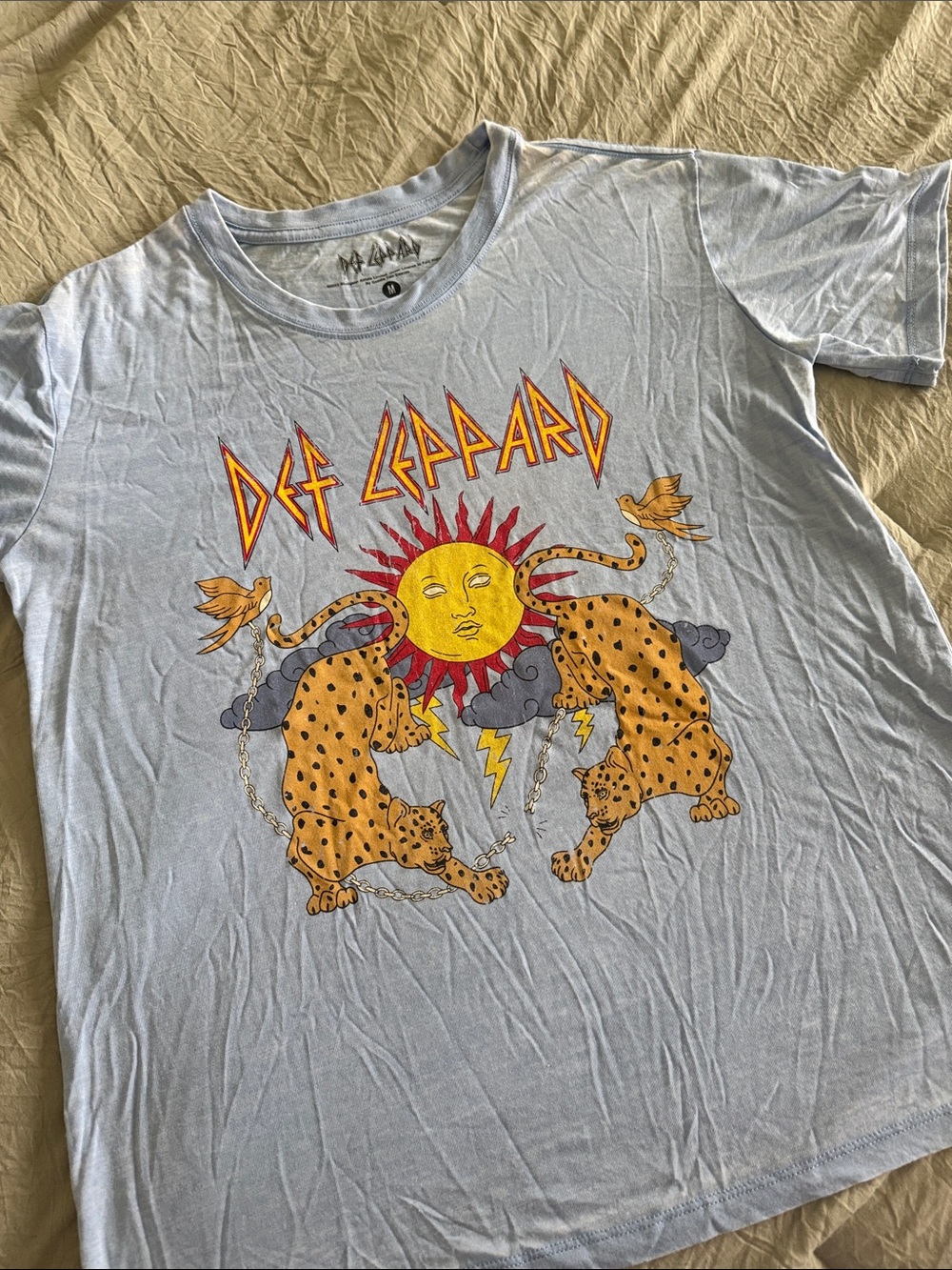 Def Leppard Light Blue Graphic Tee - Women's Short Sleeve